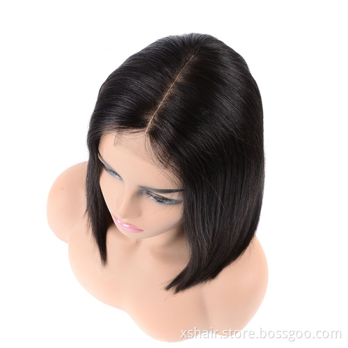 Morden Style Human 150% Hair Wave 360 Degree Closure Lace Front Full Baby Raw Vendor Black Woman Brazilian Bob Wig